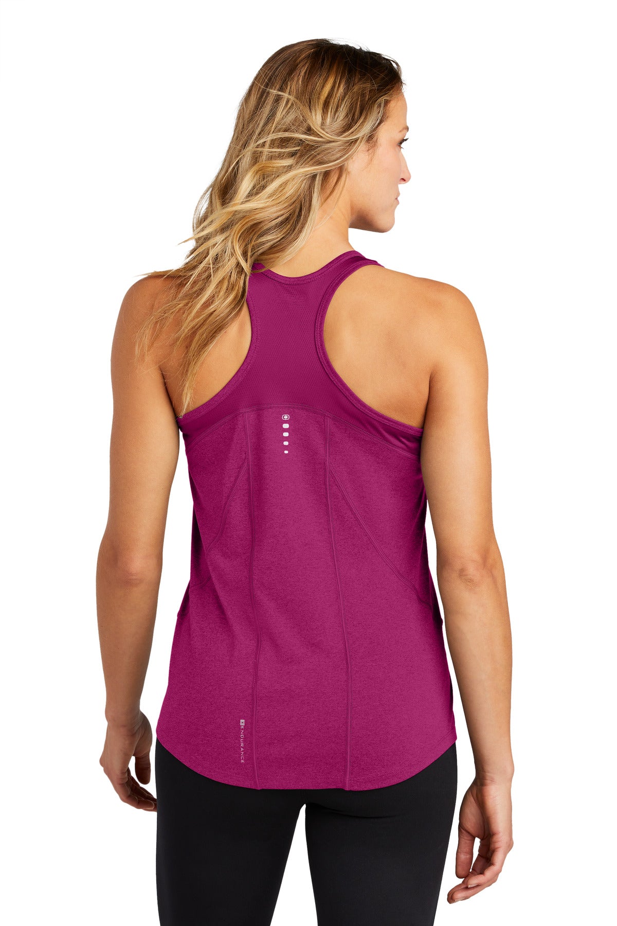 Flush Pink OGIO Women's Racerback Pulse Tank. LOE322 plain