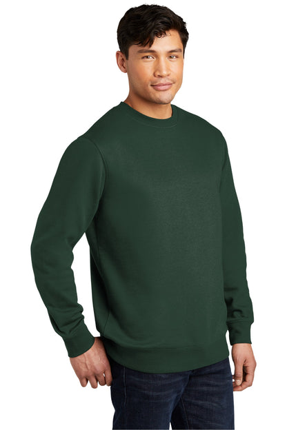 Forest Green District V.I.T. Fleece Crew DT6104 plain