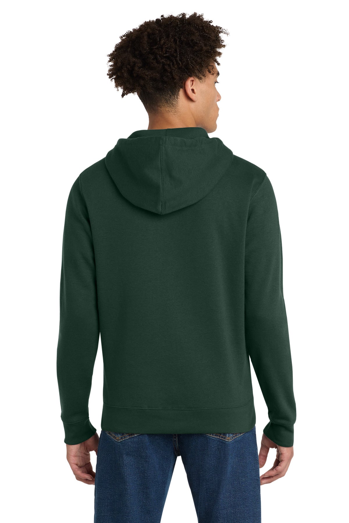 Forest Green District V.I.T. Fleece Full-Zip Hoodie DT6102 plain