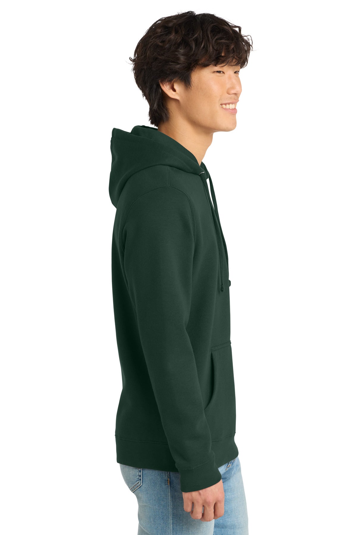 Forest Green District V.I.T. Fleece Hoodie DT6100 plain