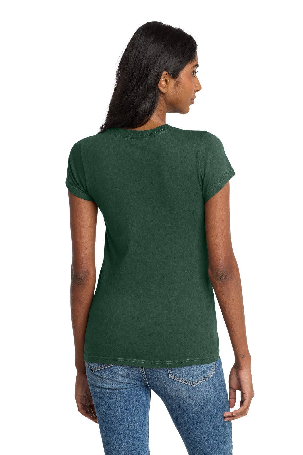 Forest Green District Women's Fitted The Concert Tee DT5001 plain