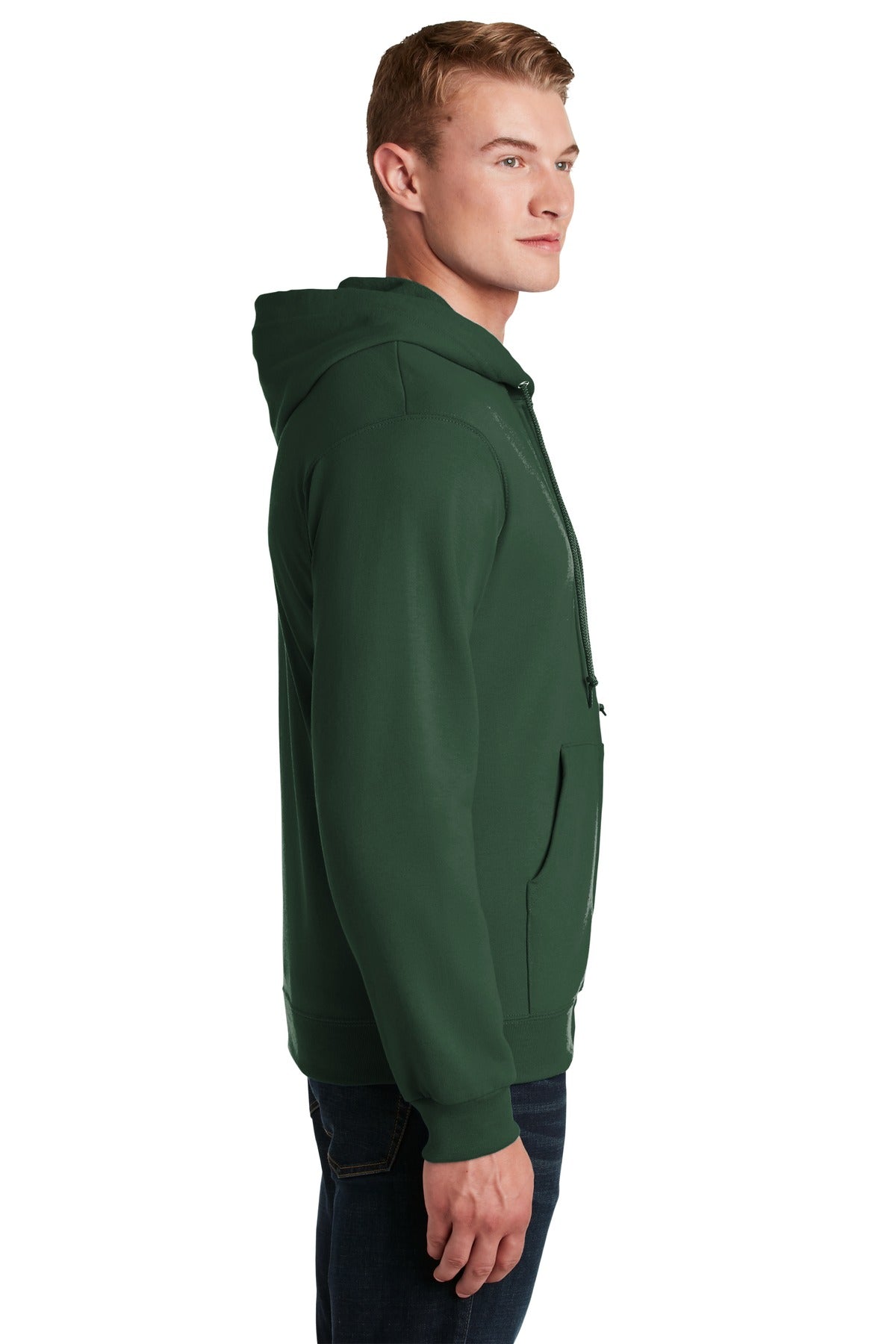 Forest green Jerzees - NuBlend Full-Zip Hooded Sweatshirt. 993M plain