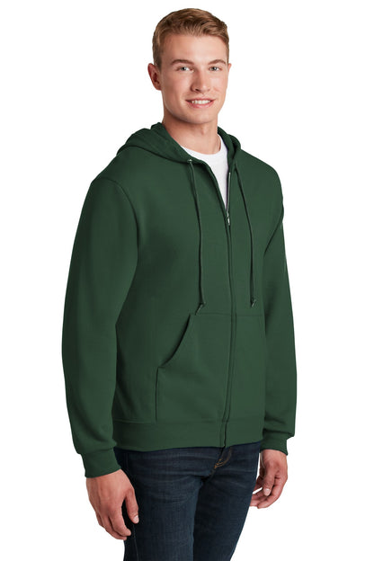 Forest green Jerzees - NuBlend Full-Zip Hooded Sweatshirt. 993M plain