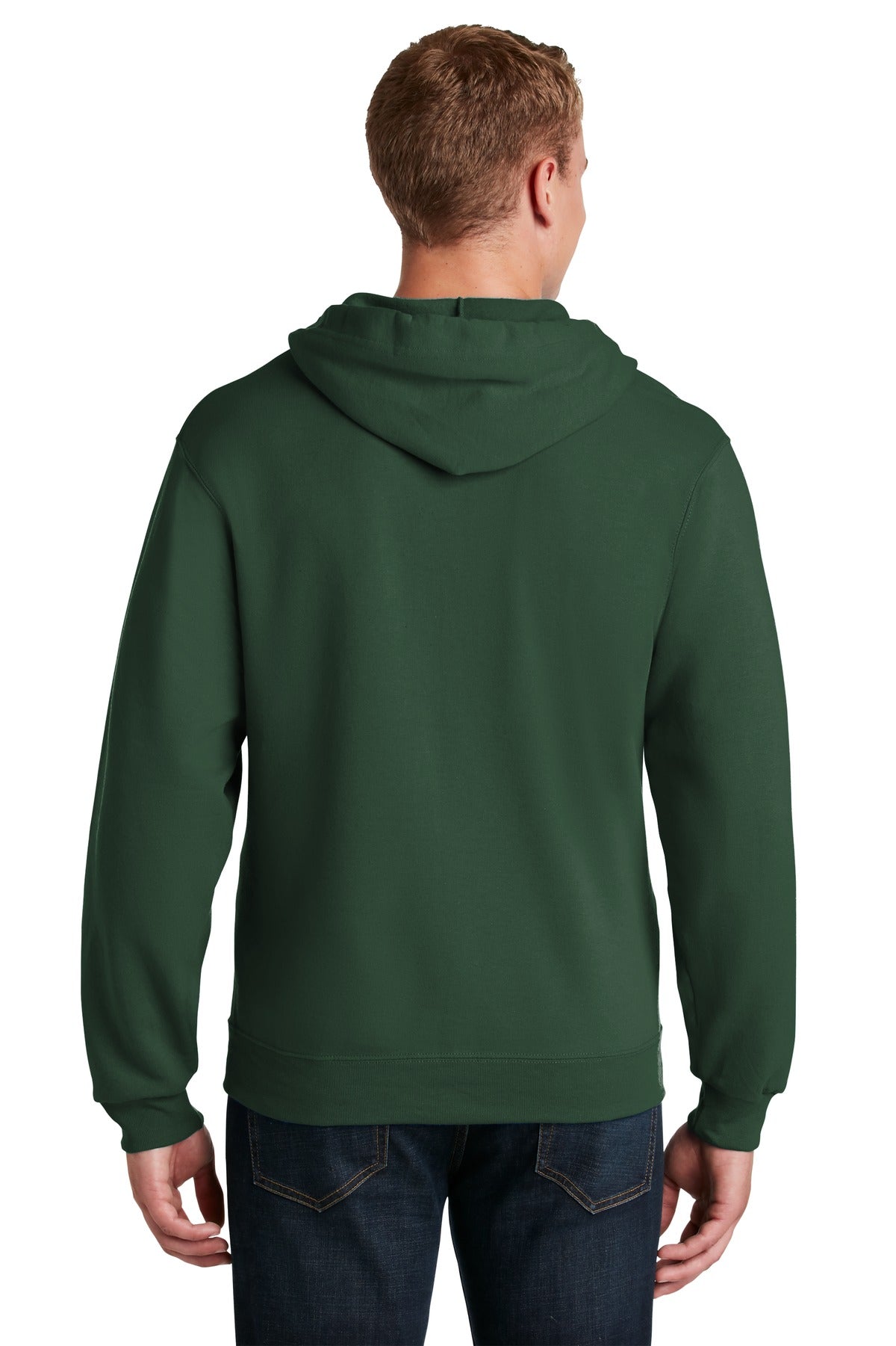 Forest green Jerzees - NuBlend Full-Zip Hooded Sweatshirt. 993M plain