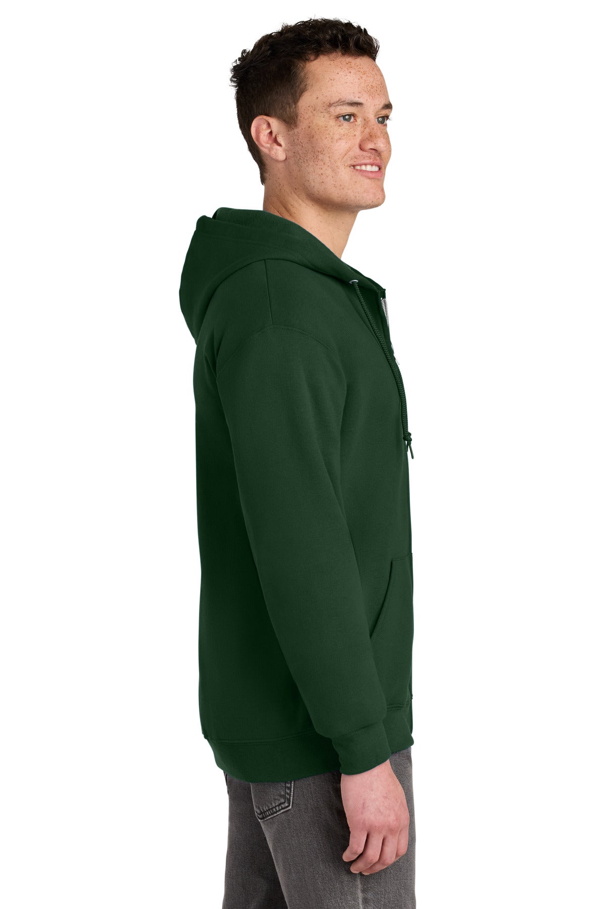 Forest green Jerzees - NuBlend Full-Zip Hooded Sweatshirt. 993M plain