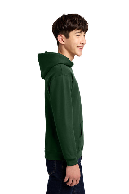 Forest Green Jerzees - Youth NuBlend Pullover Hooded Sweatshirt. 996Y plain