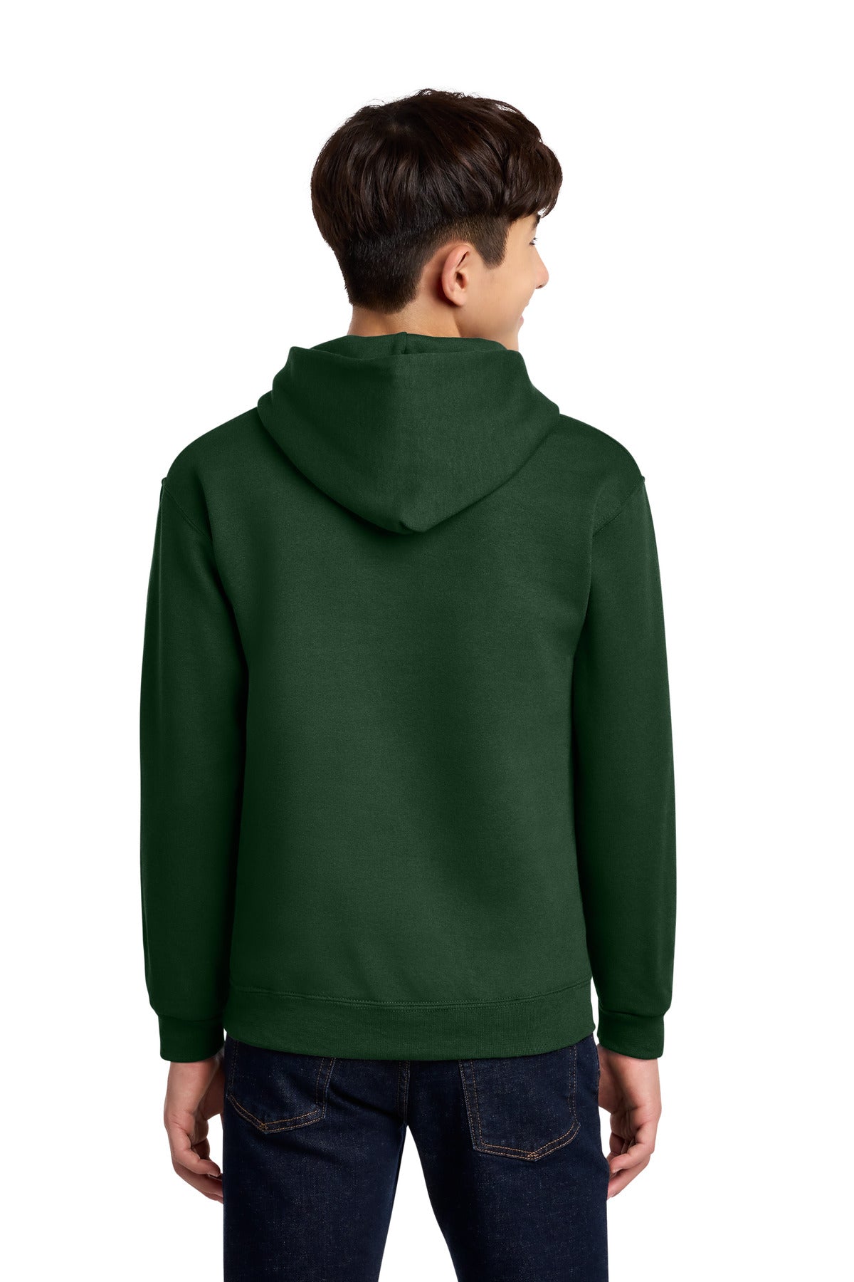Forest Green Jerzees - Youth NuBlend Pullover Hooded Sweatshirt. 996Y plain