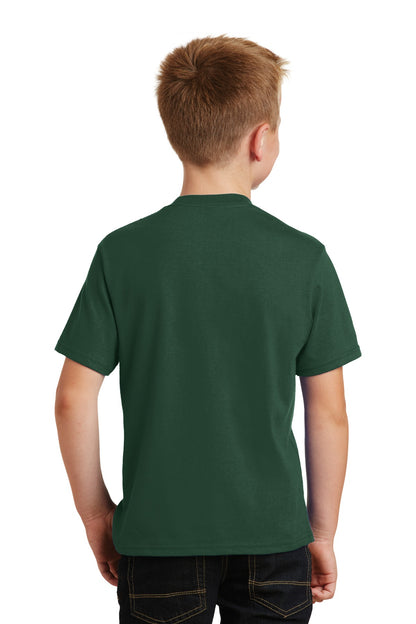 Forest Green Port & Co Youth Fan Favorite Tee. PC450Y plain