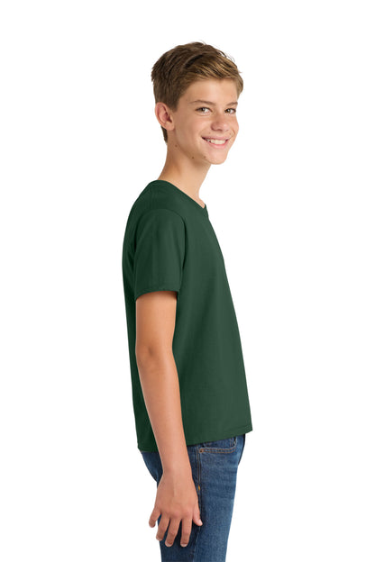 Forest Green Port & Co Youth Fan Favorite Tee. PC450Y plain