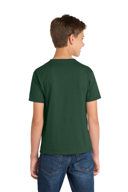 Forest Green Port & Co Youth Fan Favorite Tee. PC450Y plain