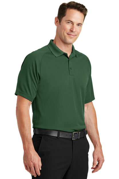 Forest Green Sport-Tek Dry Zone Raglan Polo. T475 plain