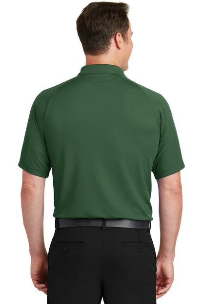 Forest Green Sport-Tek Dry Zone Raglan Polo. T475 plain