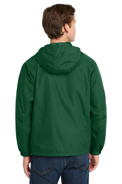 Forest Green Sport-Tek Hooded Raglan Jacket. JST73 plain