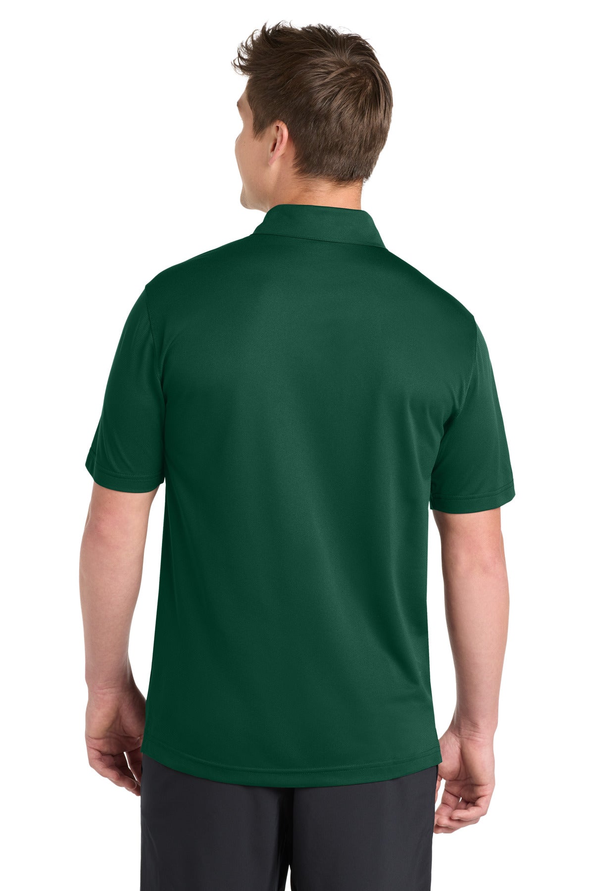 Forest Green Sport-Tek PosiCharge Active Textured Polo. ST690 plain