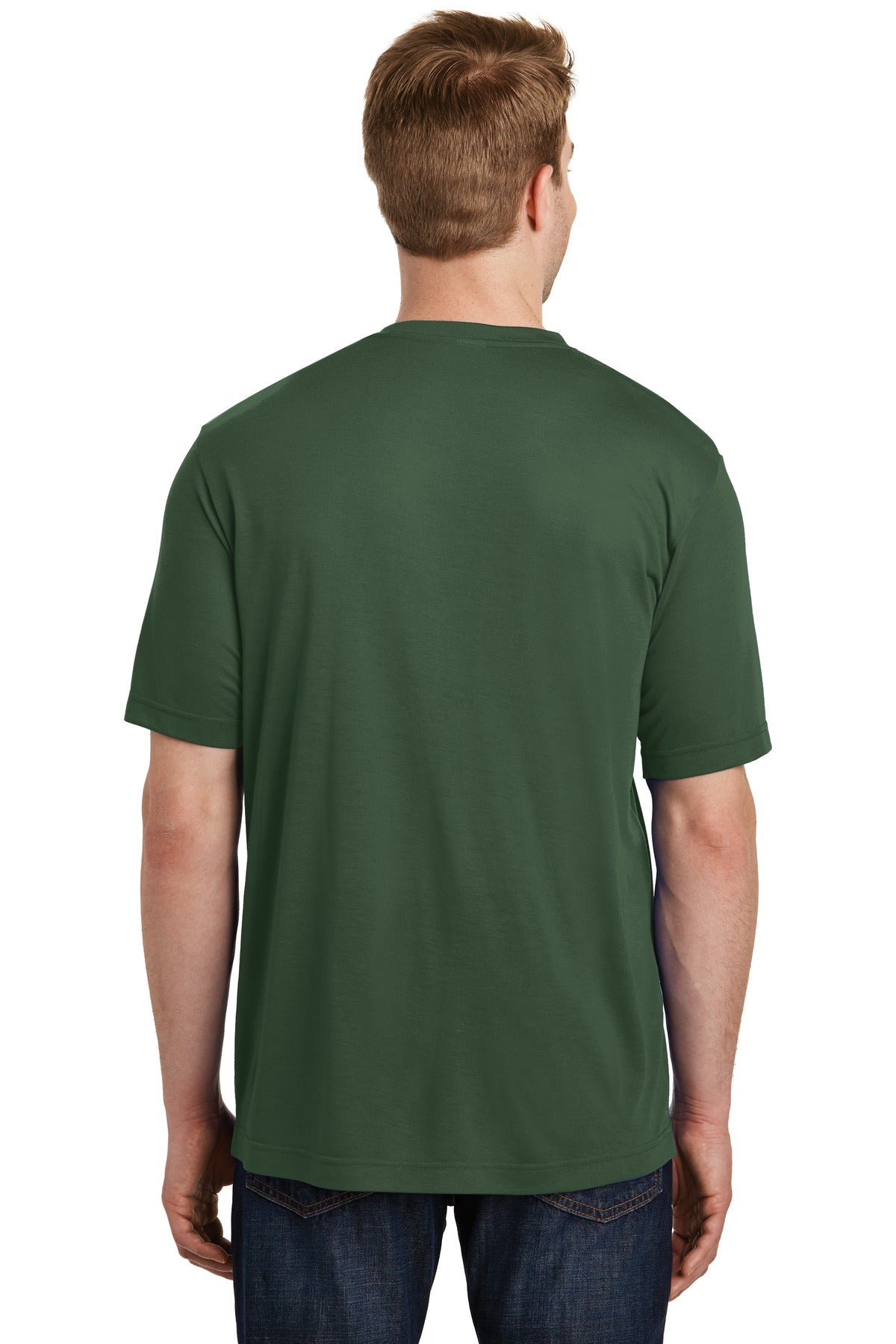 Forest Green Sport-Tek PosiCharge Competitor Cotton Touch Tee. ST450 plain