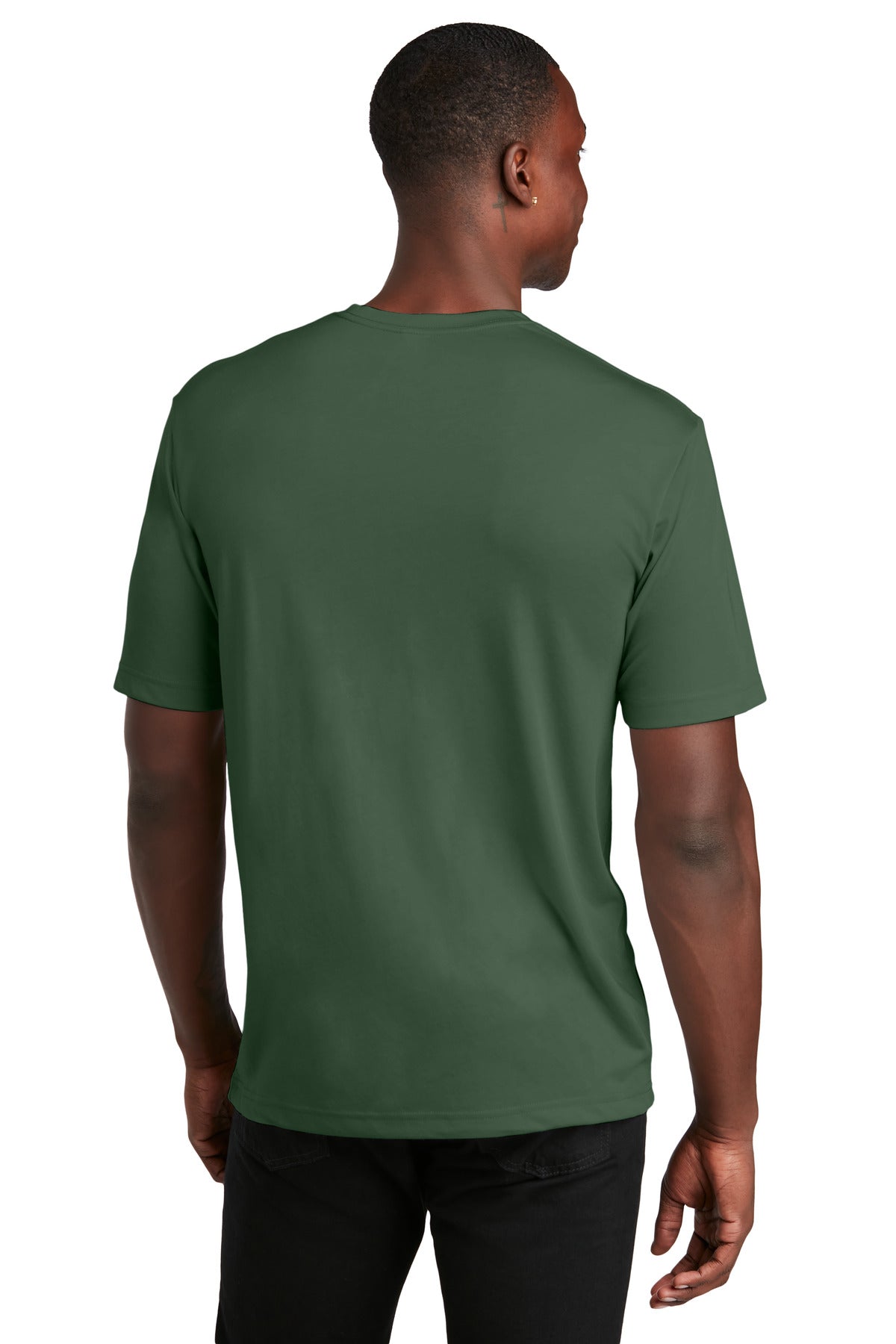 Forest Green Sport-Tek PosiCharge Competitor Cotton Touch Tee. ST450 plain