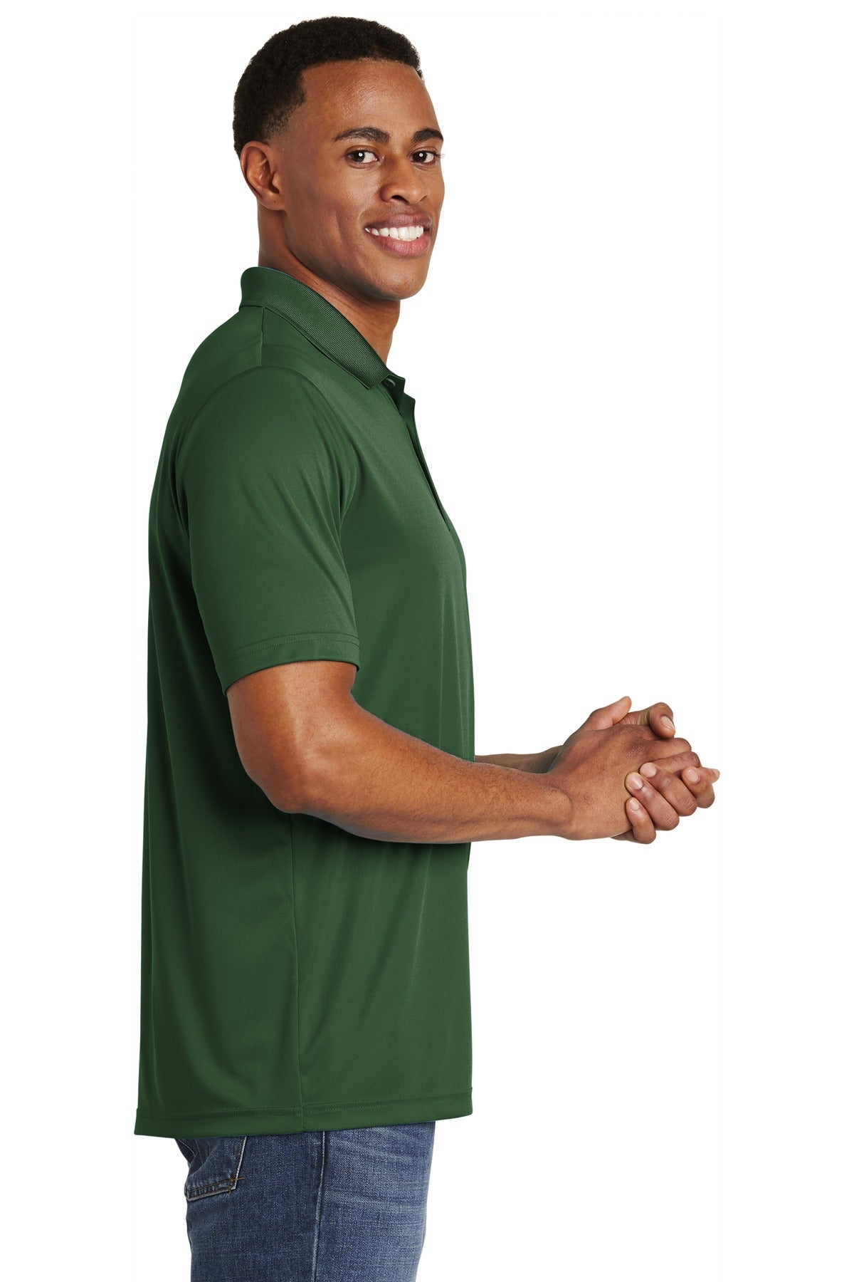 Forest Green Sport-Tek PosiCharge Competitor Polo. ST550 plain