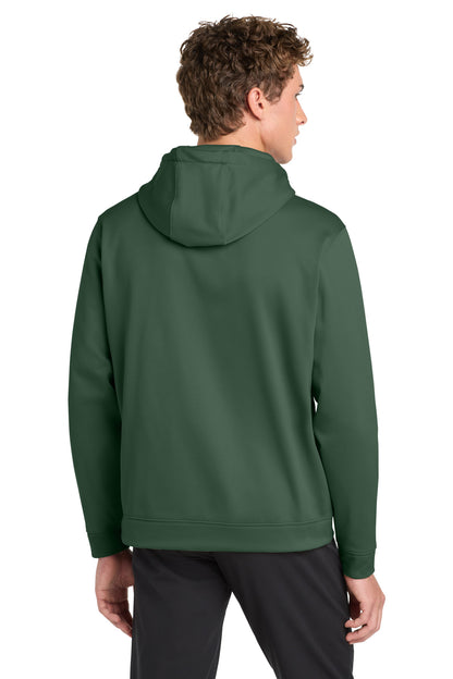 Forest Green Sport-Tek Sport-Wick Fleece Hooded Pullover. F244 plain
