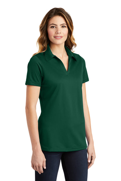 Forest Green Sport-Tek Women's PosiCharge Active Textured Polo. LST690 plain