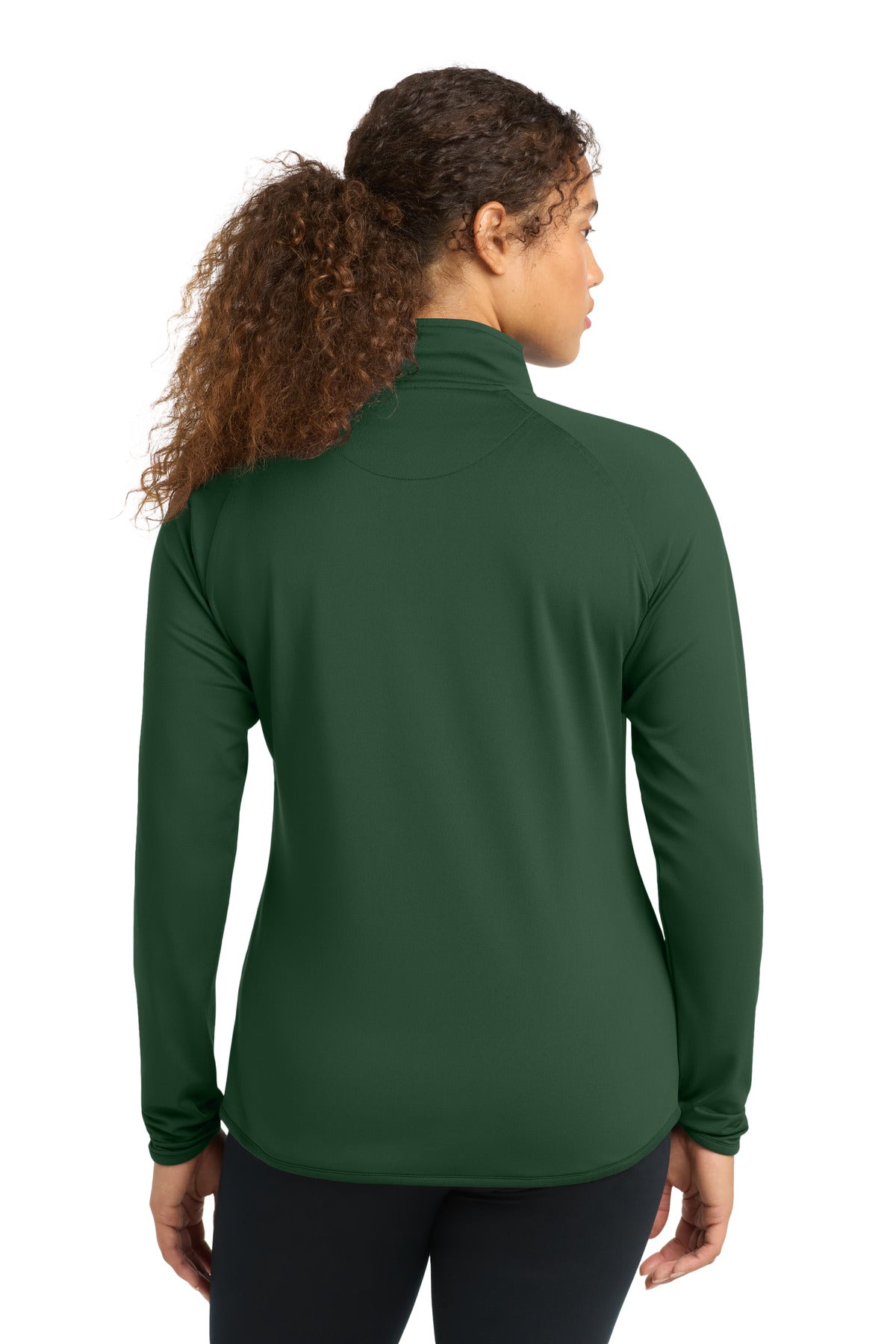 Forest Green Sport-Tek Women's Sport-Wick Stretch 1/4-Zip Pullover. LST850 plain