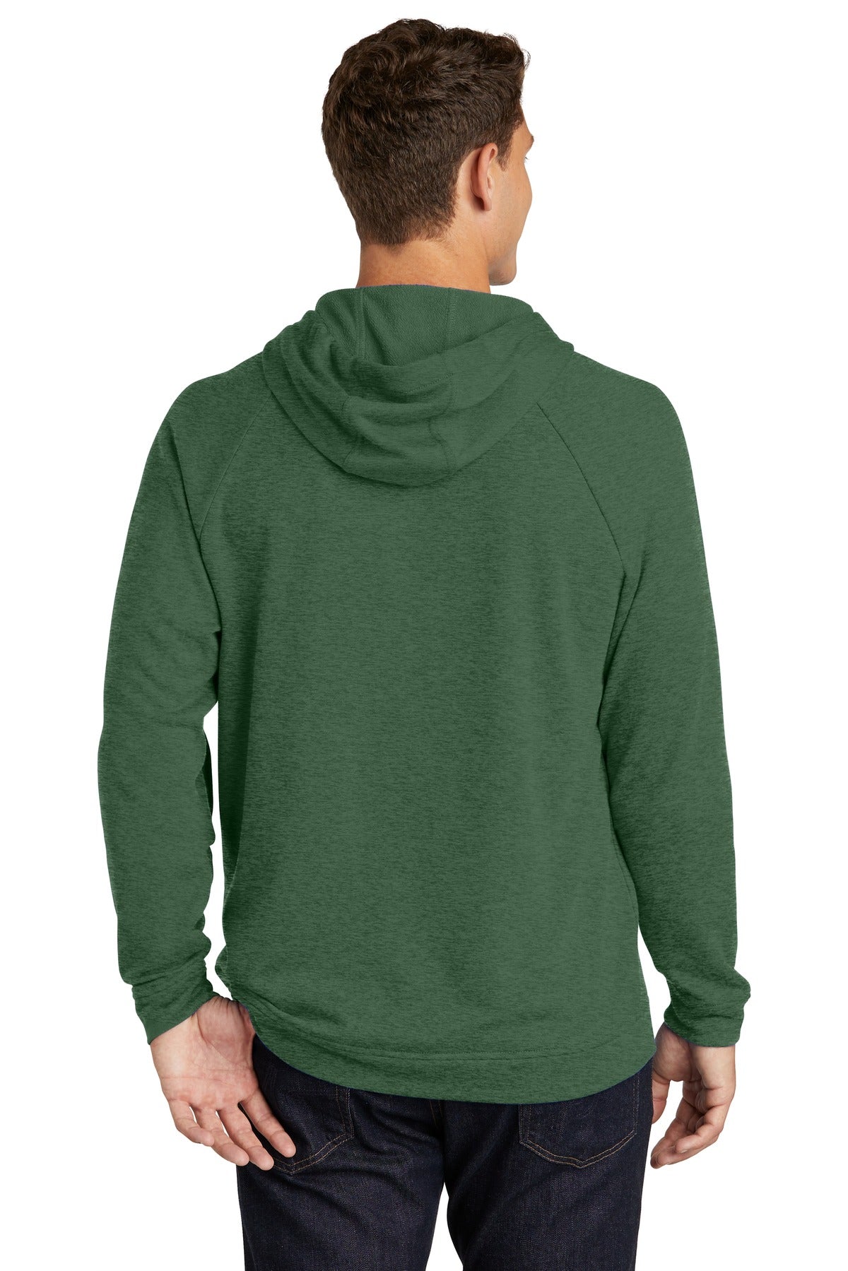 Forest Grn Hth Sport-Tek Lightweight French Terry Pullover Hoodie. ST272 plain