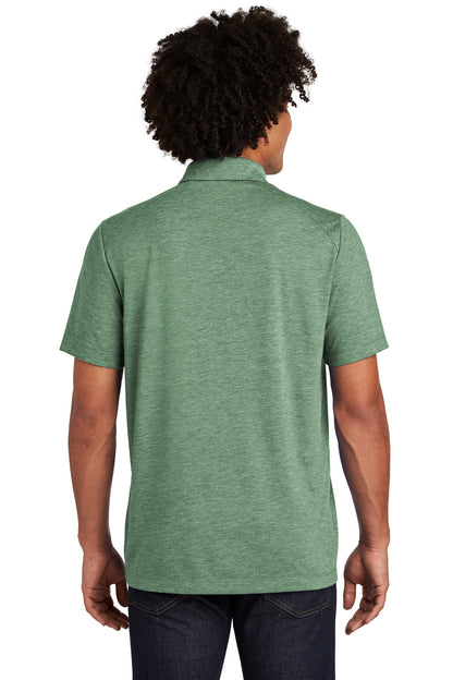 Forest Grn Hth Sport-Tek PosiCharge Tri-Blend Wicking Polo. ST405 plain