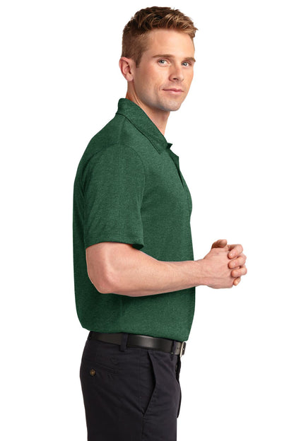 Forest Grn Htr Sport-Tek Heather Contender Polo. ST660 plain