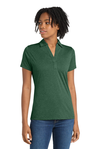 Forest Grn Htr Sport-Tek Women's Heather Contender Polo. LST660 plain