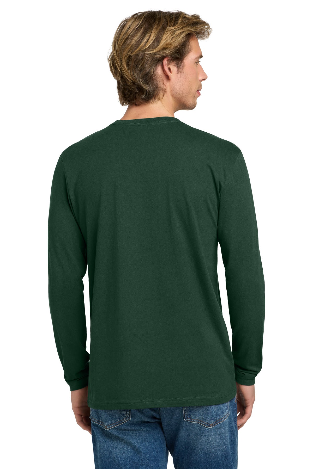 ForestGrn Next Level Apparel Cotton Long Sleeve Tee. NL3601 plain