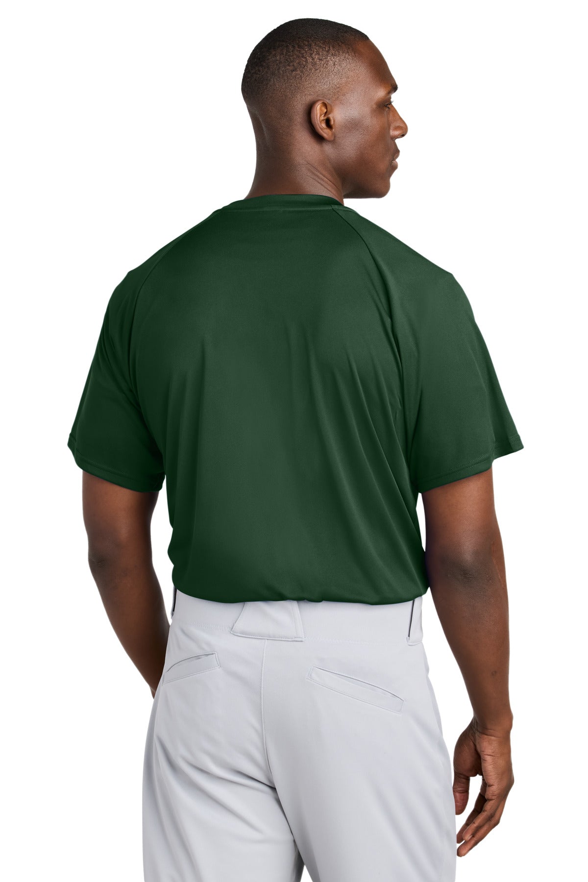 ForestGrn Sport-Tek PosiCharge Competitor 2-Button Henley ST359 plain