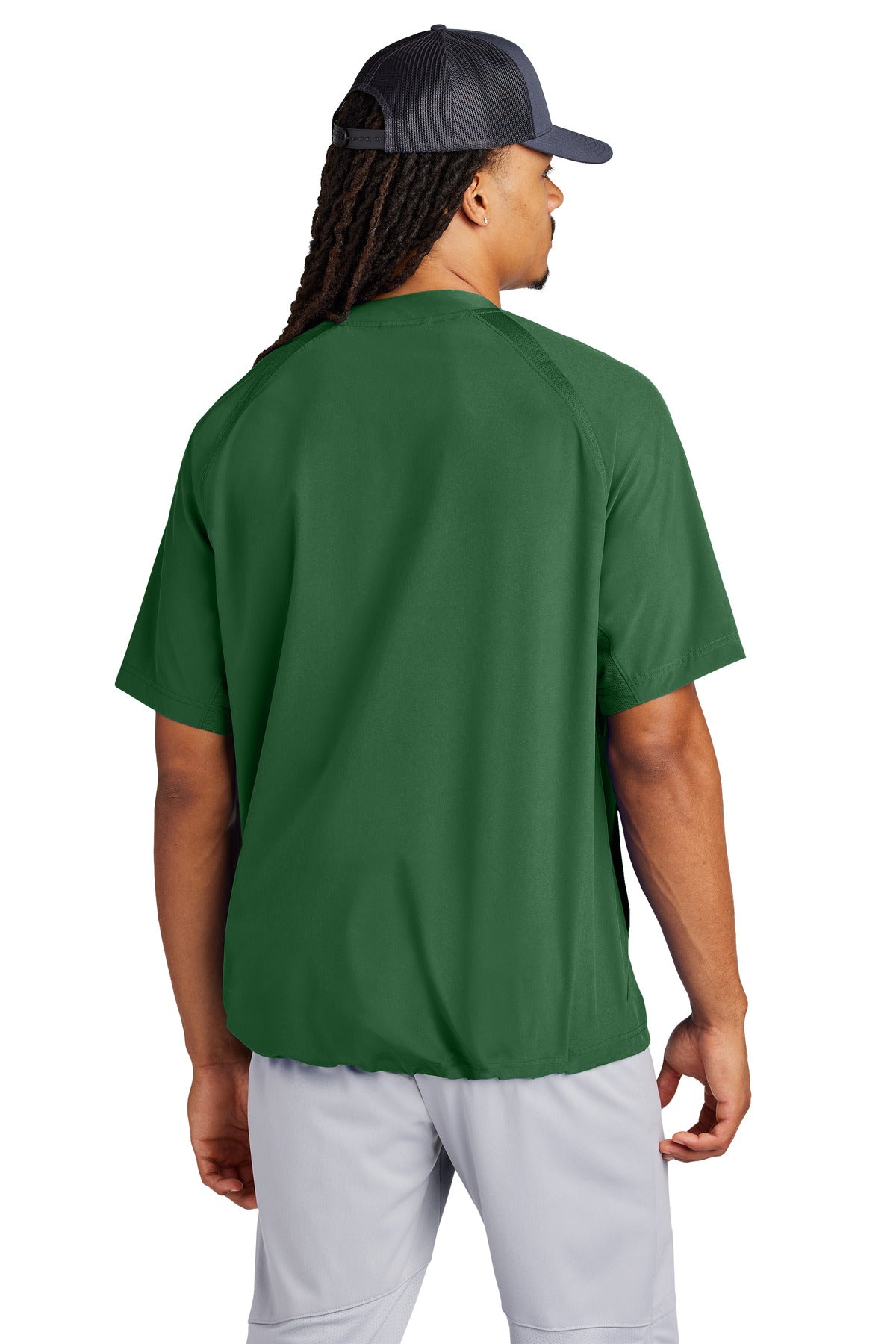 ForestGrn Sport-Tek Repeat 1/2-Zip Short Sleeve Jacket JST489 plain