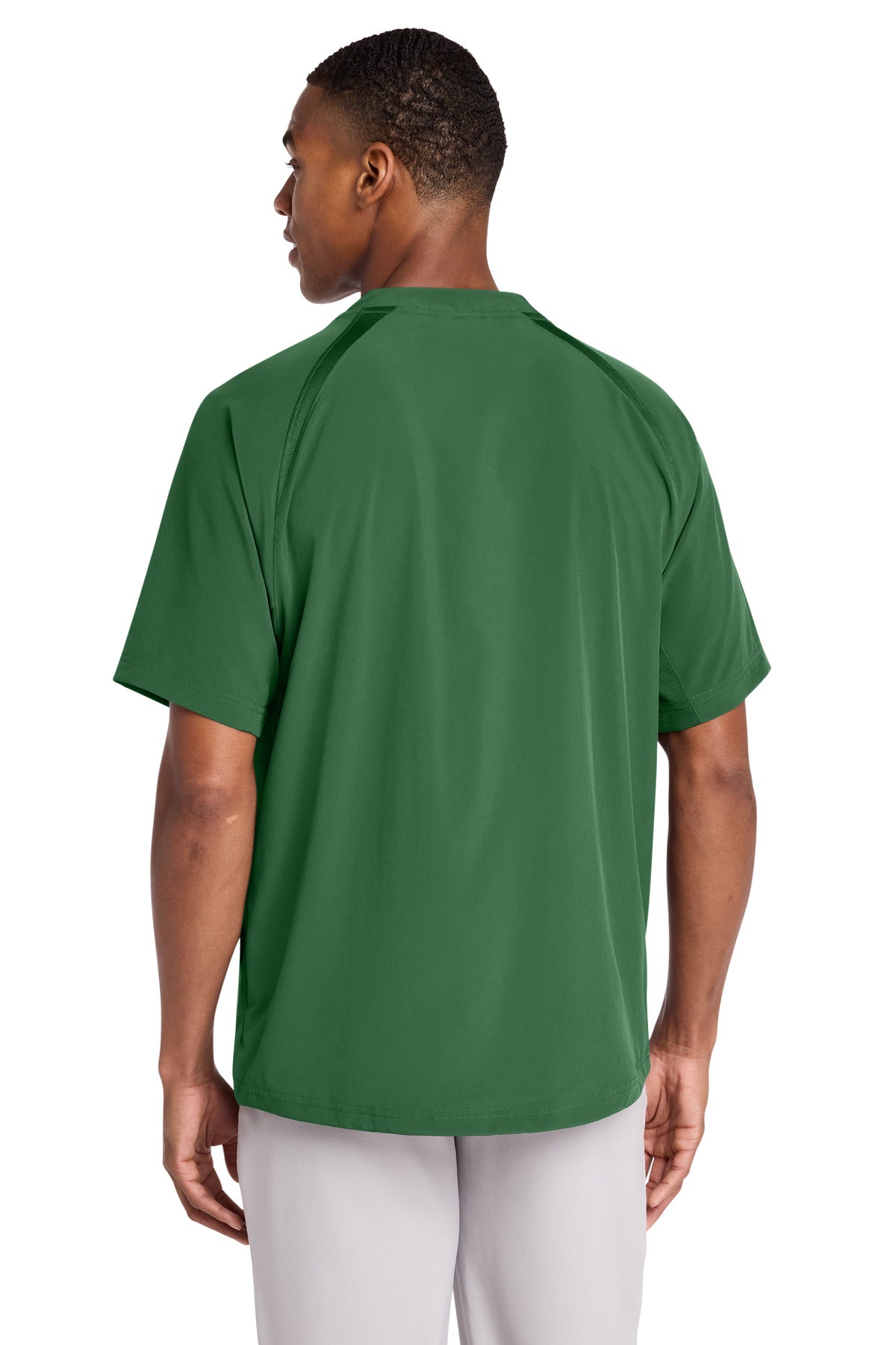 ForestGrn Sport-Tek Repeat 1/2-Zip Short Sleeve Jacket JST489