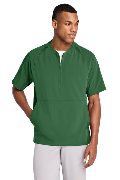 ForestGrn Sport-Tek Repeat 1/2-Zip Short Sleeve Jacket JST489