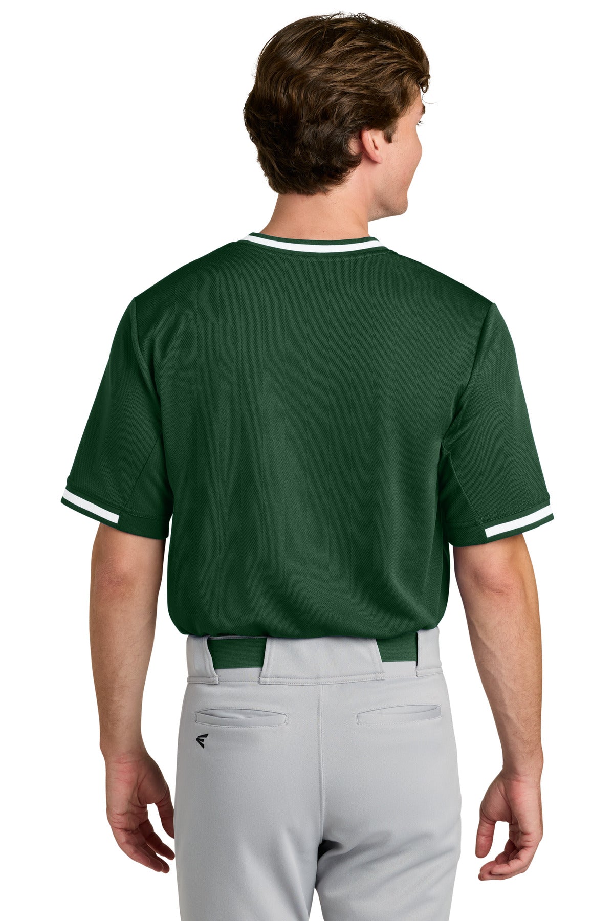 ForestGrn Sport-Tek Tough Mesh V-Neck Baseball Jersey ST221 plain
