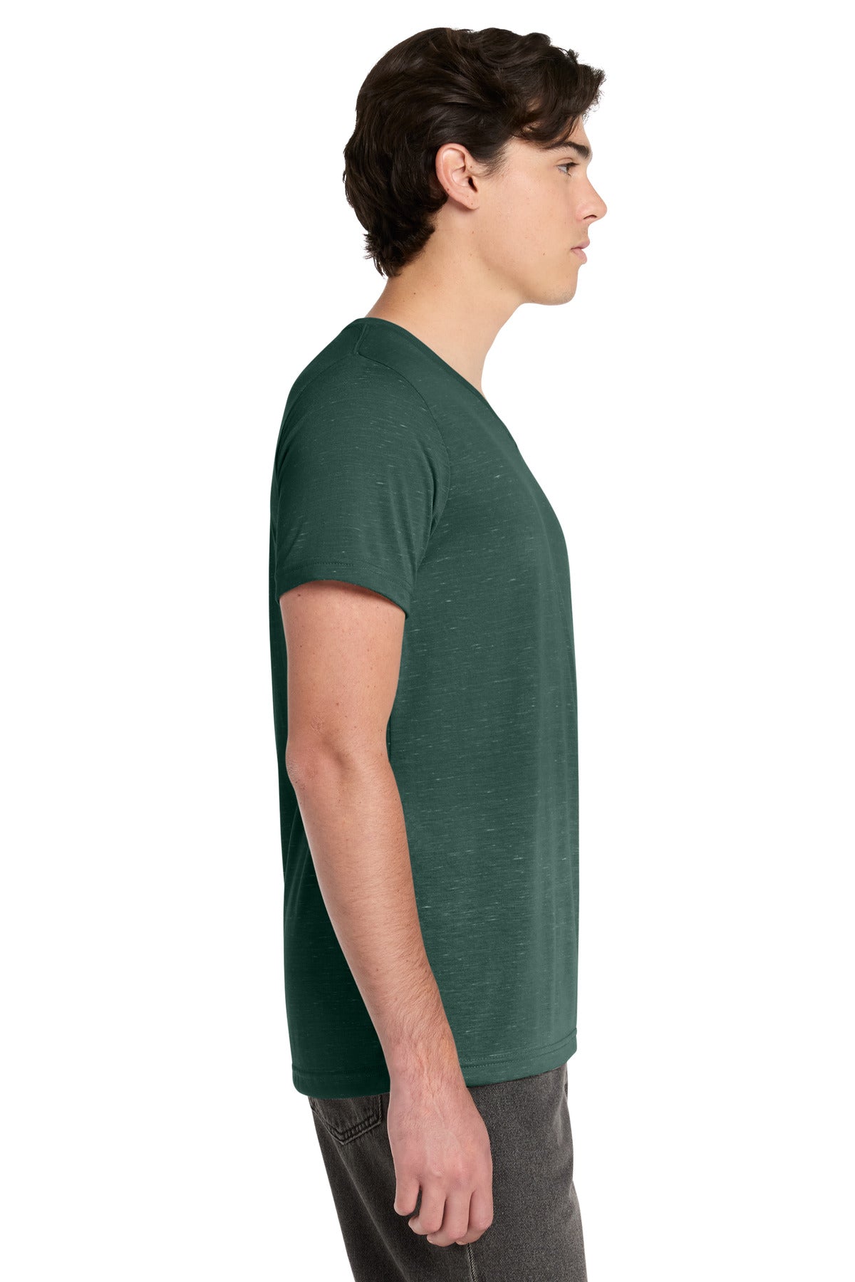 ForestMrbl BELLA+CANVAS Unisex Textured Jersey V-Neck Tee BC3655 plain