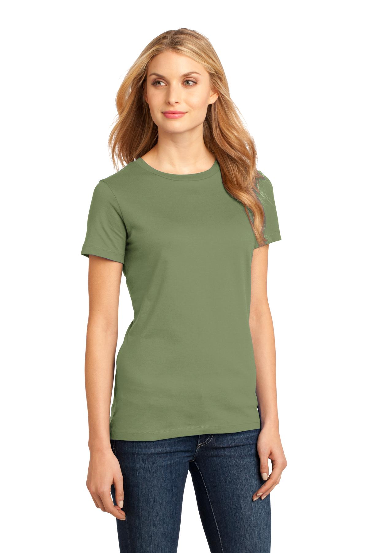 Fresh Fatigue District Women's Perfect Weight Tee. DM104L plain