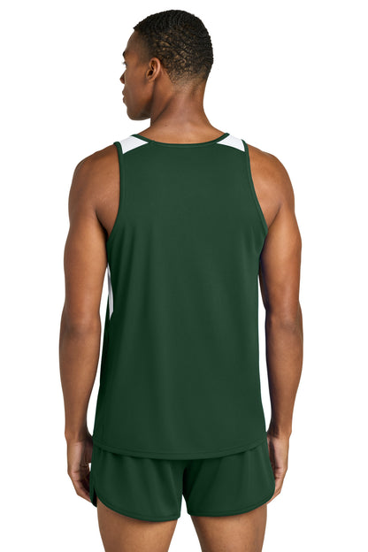 FrGn/White Sport-Tek Club Track Tank ST446 plain
