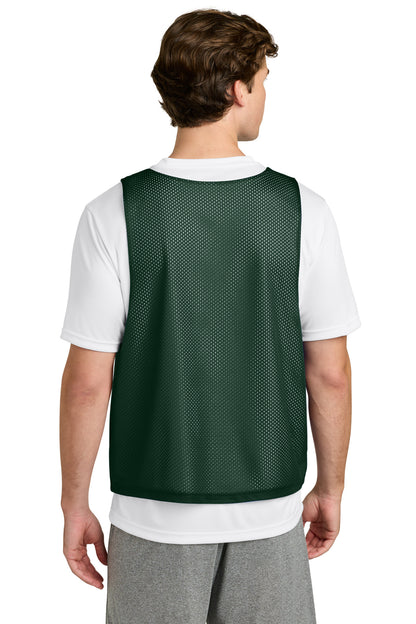 FrGn/White Sport-Tek Lacrosse Reversible Pinnie ST512 plain