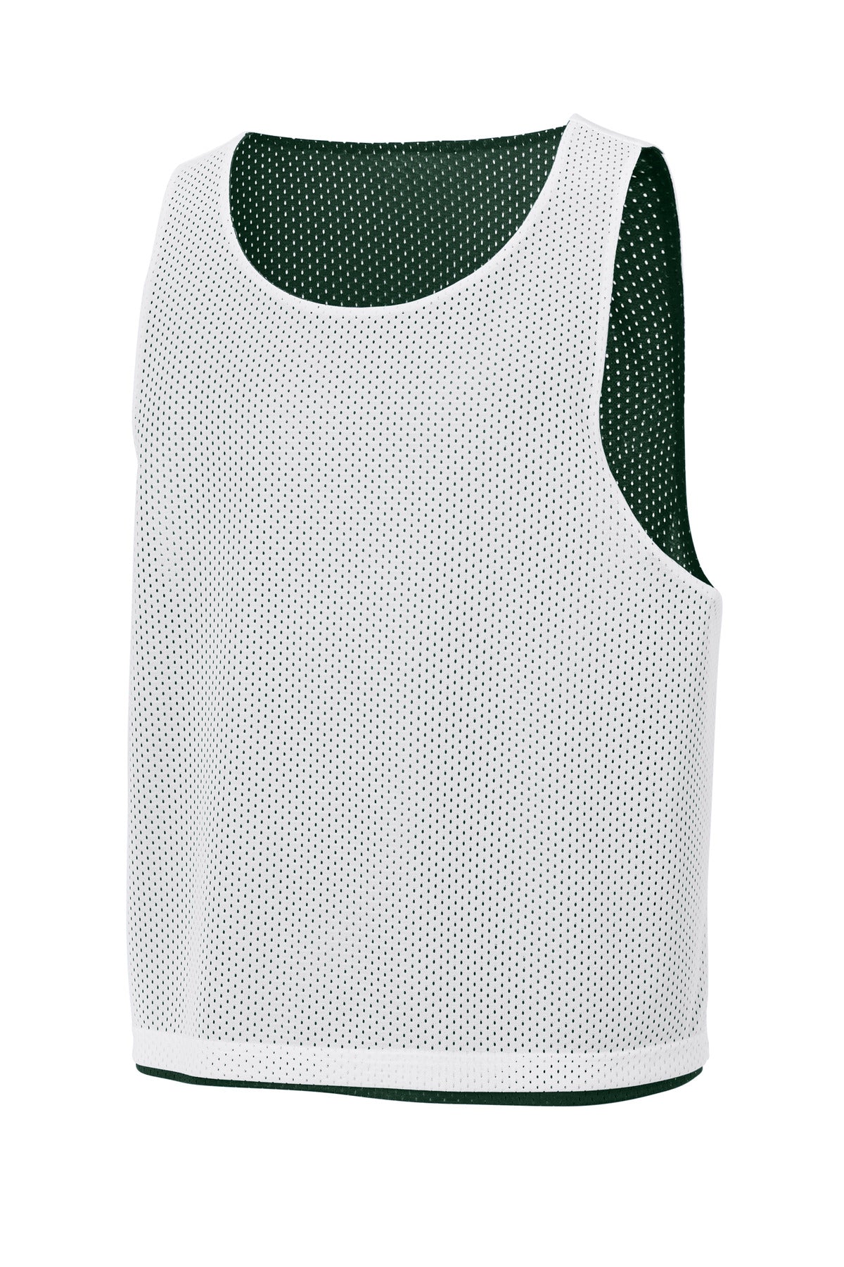FrGn/White Sport-Tek Lacrosse Reversible Pinnie ST512 plain