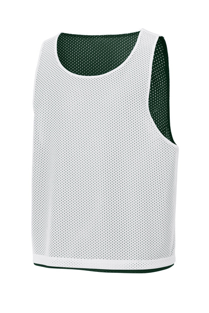FrGn/White Sport-Tek Lacrosse Reversible Pinnie ST512 plain