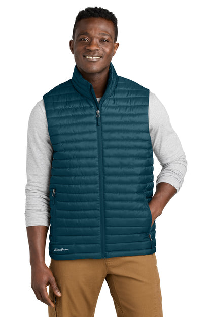 Front View of AdrBlue Eddie Bauer Packable Quilted Vest EB516 plain