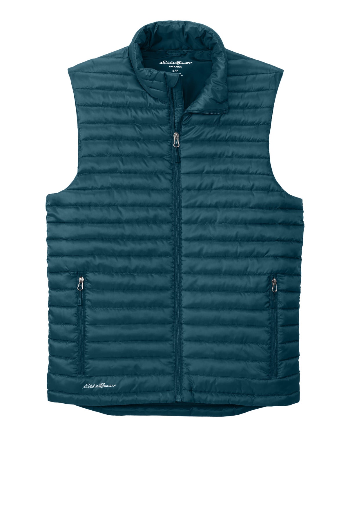 Front View of AdrBlue Eddie Bauer Packable Quilted Vest EB516 plain