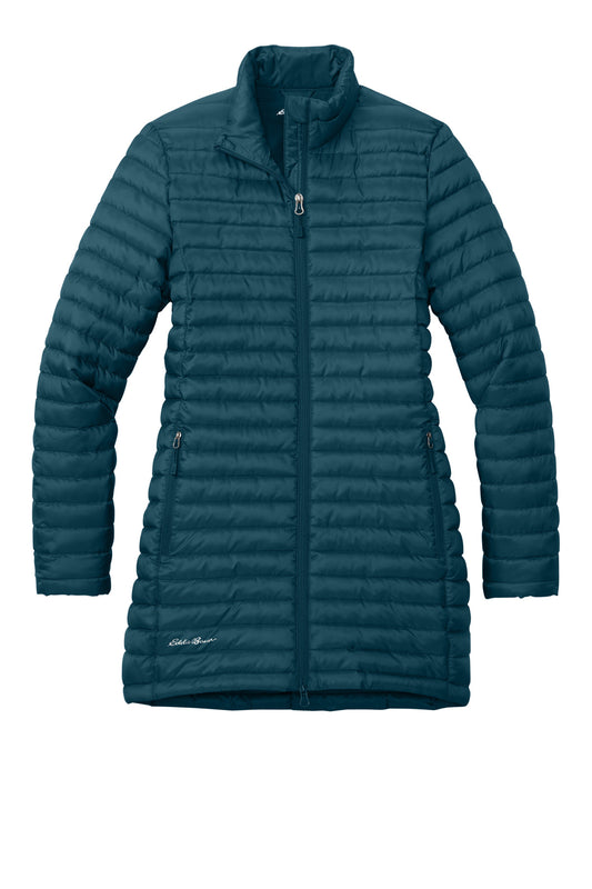 Front View of AdrBlue Eddie Bauer Women's Packable Quilted Full-Zip EB515 plain