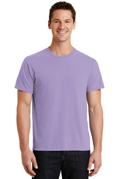 Front View of Amethyst Port & Co Beach Wash Garment-Dyed Tee. PC099 plain