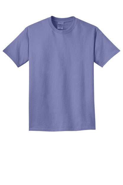 Front View of Amethyst Port & Co Beach Wash Garment-Dyed Tee. PC099 plain