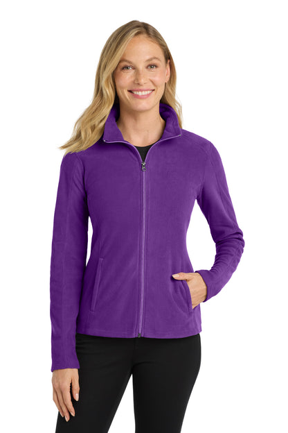 Front View of Amethyst Purpl Port Authority Women's Microfleece Jacket. L223 plain
