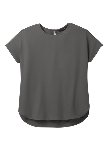 Front View of AnchorGrey Mercer+Mettle Women's Stretch Crepe Crew MM2015 plain