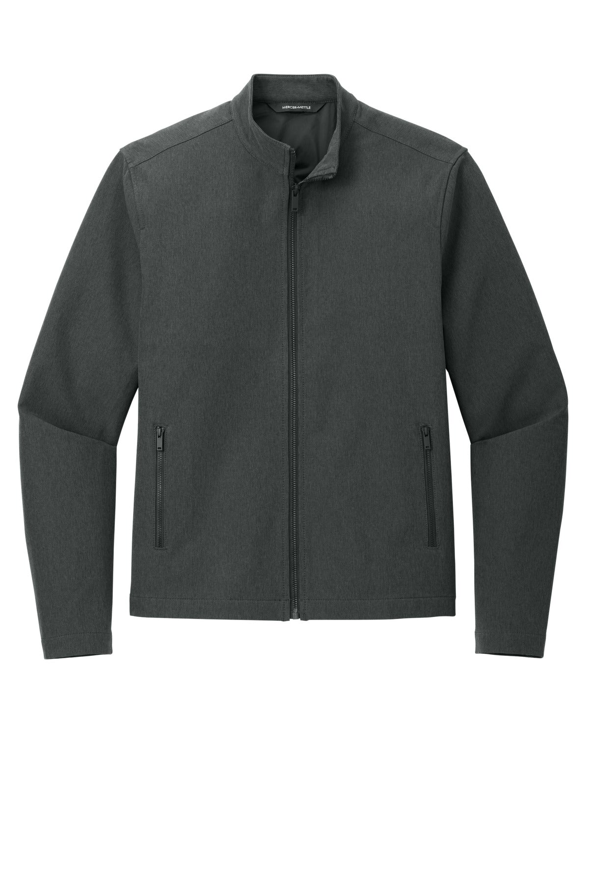 Front View of AnchorGyHt Mercer+Mettle Stretch Soft Shell Jacket MM7102 plain