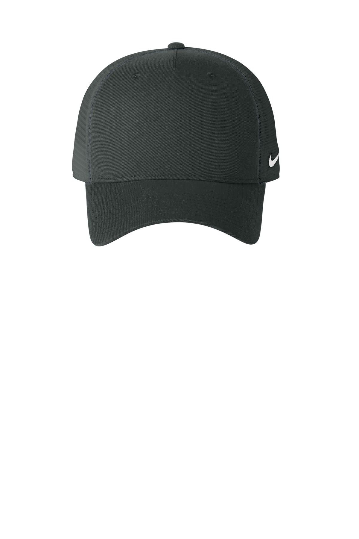 Front View of Anth/Anth Nike Snapback Mesh Trucker Cap NKFN9893 plain