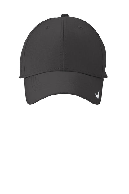 Front View of Anthracite Nike Dri-FIT Legacy Cap NKFB6447 plain